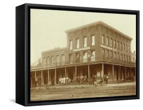 Briggs Hotel/ Stage Stop, Carson, Nevada, ca. 1890s-null-Framed Stretched Canvas