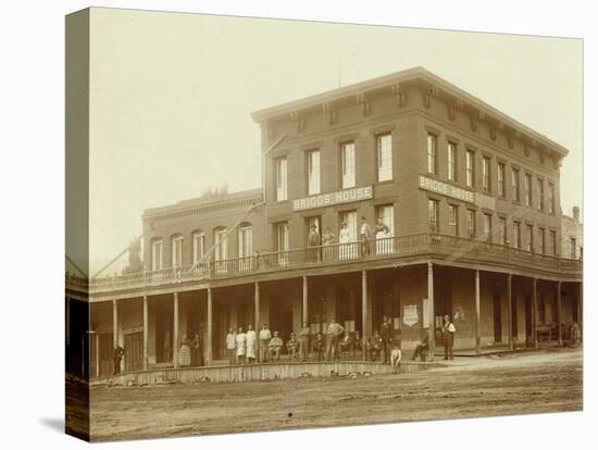 Briggs Hotel/ Stage Stop, Carson, Nevada, ca. 1890s-null-Stretched Canvas
