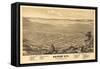 Brigham City, Utah - Panoramic Map-Lantern Press-Framed Stretched Canvas