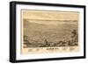 Brigham City, Utah - Panoramic Map-Lantern Press-Framed Art Print