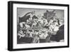 Brigham Young Hiding in a Wardrobe While His Many Wives Attack Two New Brides-null-Framed Giclee Print