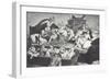 Brigham Young Hiding in a Wardrobe While His Many Wives Attack Two New Brides-null-Framed Giclee Print