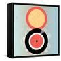 Bright Abstract Background with Plates on Aged Background-Tanor-Framed Stretched Canvas