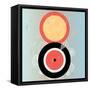 Bright Abstract Background with Plates on Aged Background-Tanor-Framed Stretched Canvas