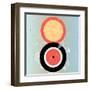 Bright Abstract Background with Plates on Aged Background-Tanor-Framed Art Print