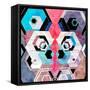 Bright Abstract Geometric Background-Tanor-Framed Stretched Canvas