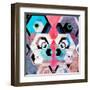 Bright Abstract Geometric Background-Tanor-Framed Art Print