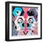 Bright Abstract Geometric Background-Tanor-Framed Art Print