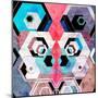 Bright Abstract Geometric Background-Tanor-Mounted Art Print