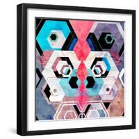 Bright Abstract Geometric Background-Tanor-Framed Art Print