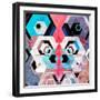 Bright Abstract Geometric Background-Tanor-Framed Art Print