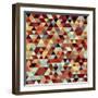 Bright Abstract Triangles Background-Little_cuckoo-Framed Art Print