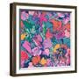 Bright Abstract Wallpaper Seamless Vintage Flower Pattern.-MarushaBelle-Framed Art Print