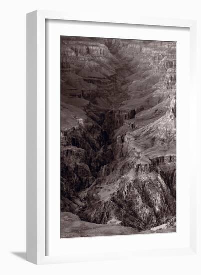 Bright Angel Canyon Grand Canyon National Park BW-Steve Gadomski-Framed Photographic Print