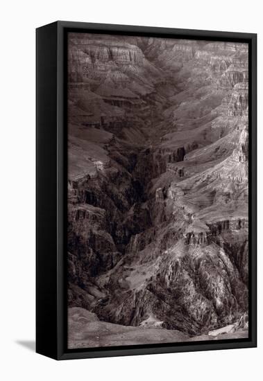 Bright Angel Canyon Grand Canyon National Park BW-Steve Gadomski-Framed Stretched Canvas