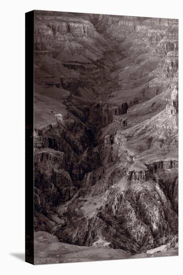 Bright Angel Canyon Grand Canyon National Park BW-Steve Gadomski-Stretched Canvas