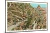 Bright Angel Trail, Grand Canyon-null-Mounted Art Print