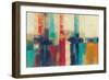 Bright Aqua Horizon Crop-Silvia Vassileva-Framed Art Print