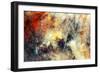 Bright Artistic Splashes. Abstract Painting Color Texture. Modern Futuristic Pattern. Multicolor Dy-Excellent backgrounds-Framed Art Print