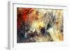 Bright Artistic Splashes. Abstract Painting Color Texture. Modern Futuristic Pattern. Multicolor Dy-Excellent backgrounds-Framed Art Print