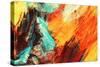 Bright Artistic Splashes. Abstract Painting Color Texture. Modern Futuristic Pattern. Multicolor Dy-Excellent backgrounds-Stretched Canvas
