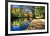 Bright Autumn Day At The Canal-George Oze-Framed Photographic Print