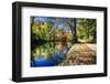 Bright Autumn Day At The Canal-George Oze-Framed Premium Photographic Print