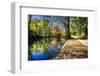 Bright Autumn Day At The Canal-George Oze-Framed Premium Photographic Print