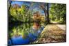 Bright Autumn Day At The Canal-George Oze-Mounted Premium Photographic Print