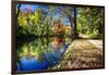 Bright Autumn Day At The Canal-George Oze-Framed Photographic Print