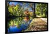 Bright Autumn Day At The Canal-George Oze-Framed Photographic Print