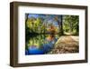 Bright Autumn Day At The Canal-George Oze-Framed Photographic Print
