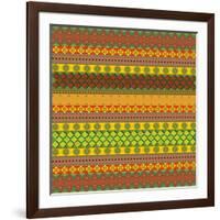 Bright Aztec Pattern-Yaroslavna-Framed Art Print