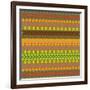 Bright Aztec Pattern-Yaroslavna-Framed Art Print