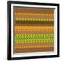 Bright Aztec Pattern-Yaroslavna-Framed Art Print