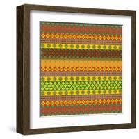 Bright Aztec Pattern-Yaroslavna-Framed Art Print