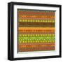 Bright Aztec Pattern-Yaroslavna-Framed Art Print