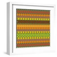 Bright Aztec Pattern-Yaroslavna-Framed Art Print