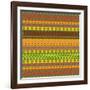 Bright Aztec Pattern-Yaroslavna-Framed Art Print