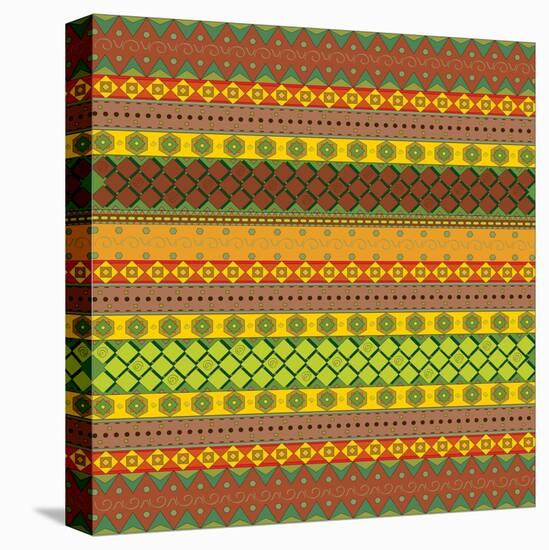 Bright Aztec Pattern-Yaroslavna-Stretched Canvas