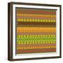 Bright Aztec Pattern-Yaroslavna-Framed Art Print