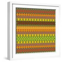 Bright Aztec Pattern-Yaroslavna-Framed Art Print