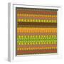 Bright Aztec Pattern-Yaroslavna-Framed Art Print