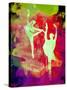 Bright Ballet Watercolor 1-Irina March-Stretched Canvas