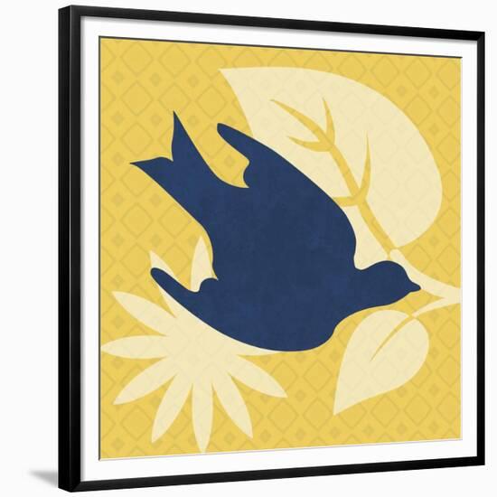 Bright Birds: Dove-BG^Studio-Framed Art Print