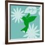 Bright Birds: Hummingbird-BG^Studio-Framed Art Print