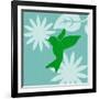 Bright Birds: Hummingbird-BG^Studio-Framed Art Print