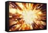 Bright Blast Of Light In Space Background-STILLFX-Framed Stretched Canvas