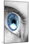 Bright Blue Eye Closeup-SSilver-Mounted Photographic Print