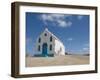 Bright Church at Sandy Beach, Pedro Da Sal, Sal, Cape Verde, Africa-Michael Runkel-Framed Premium Photographic Print